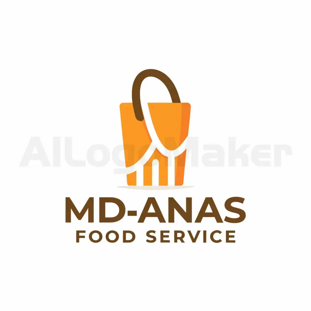 a logo design,with the text "MD ANAS FOOD SERVICE", main symbol:Specialty Grocery Store,Minimalistic,be used in Restaurant industry,clear background