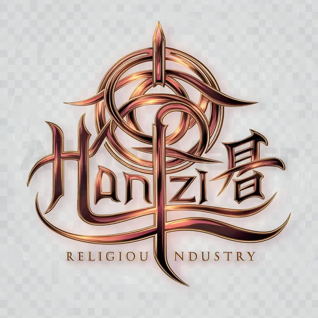 a logo design,with the text "hanzi", main symbol:to never forget the world and your destiny,complex,be used in Religious industry,clear background