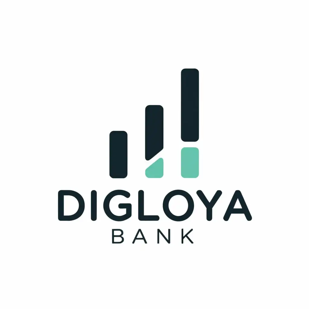 a logo design,with the text "Digloya Bank", main symbol:statistical graph,Minimalistic,be used in Finance industry,clear background