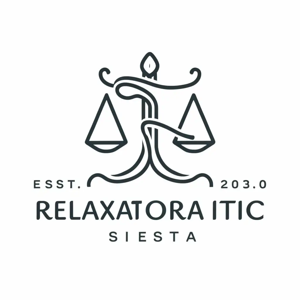 LOGO-Design-For-Relaxation-Chiropractic-Siesta-Minimalistic-White-Snake-and-Libra-Symbol-for-Healing-Beauty-Spa