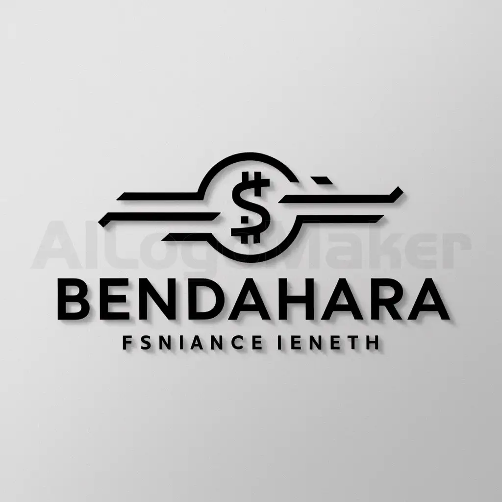 a logo design,with the text "BENDAHARA", main symbol:MONEY,Moderate,be used in Finance industry,clear background