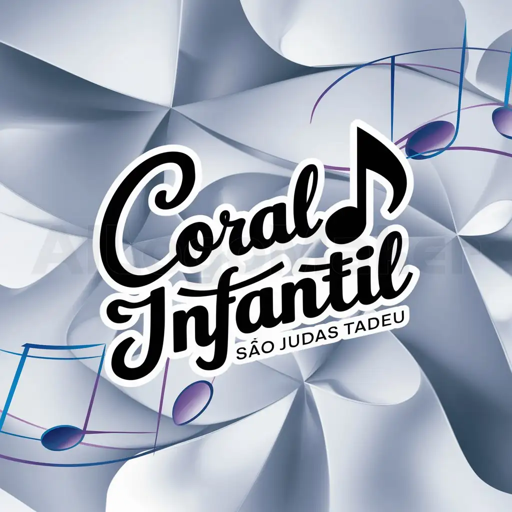 a logo design,with the text "Coral Infantil São Judas Tadeu", main symbol:Music,complex,clear background