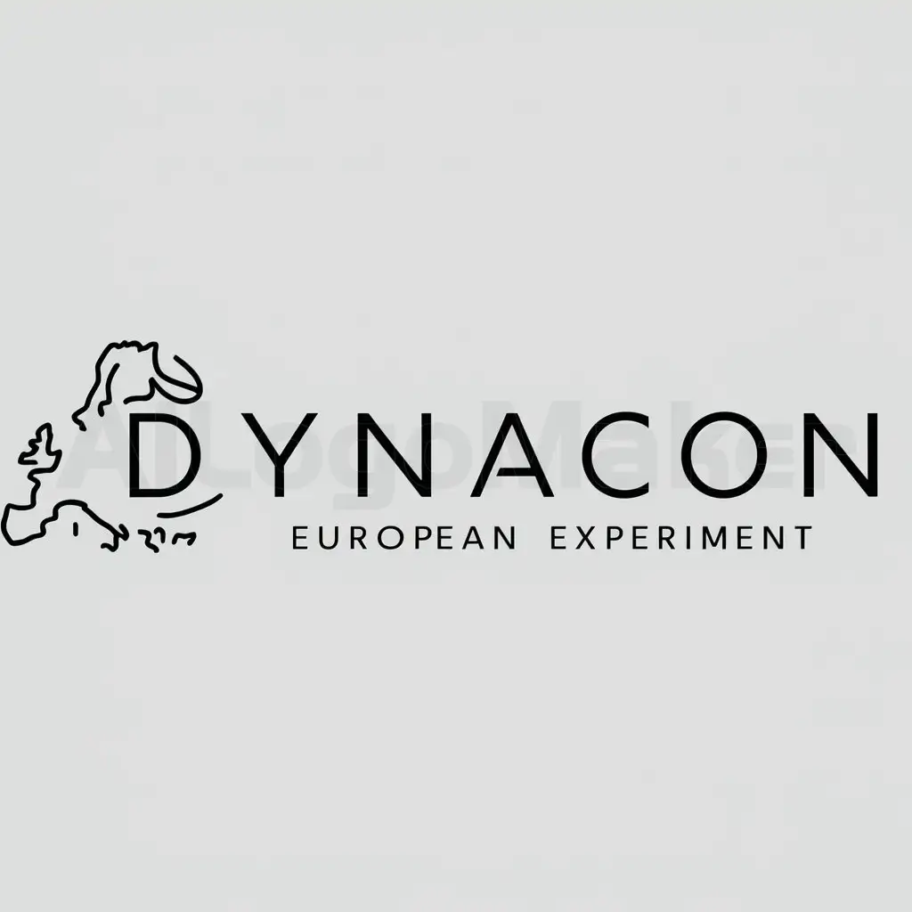 a logo design,with the text "dynacon", main symbol:Europe,Minimalistic,be used in The European experiment industry,clear background