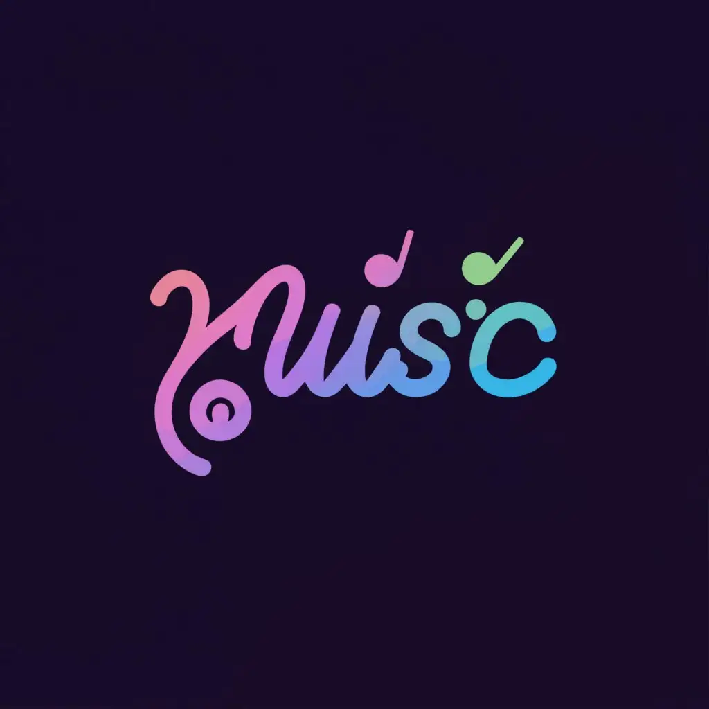 a logo design,with the text "MUSIC", main symbol:SOEND,Moderate,clear background