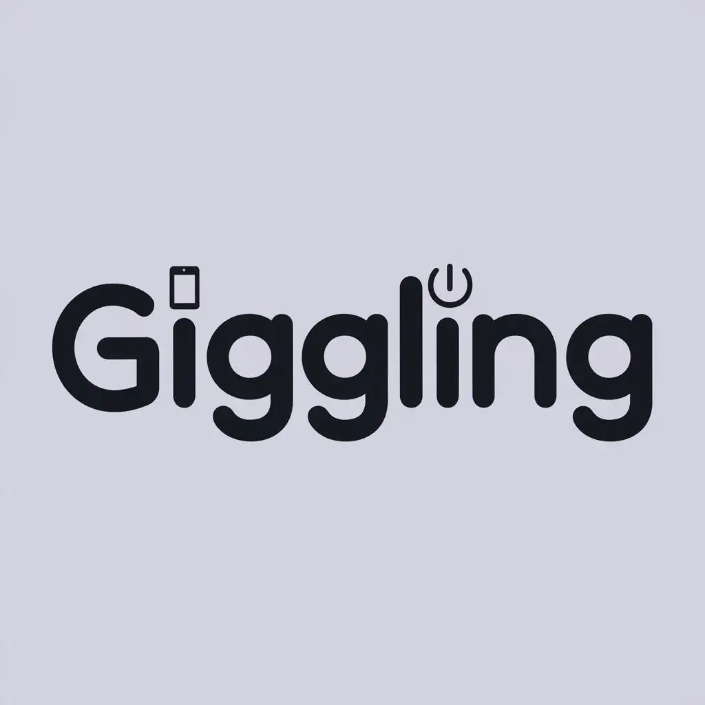 a logo design,with the text "Giggling", main symbol:Tech,Moderate,clear background