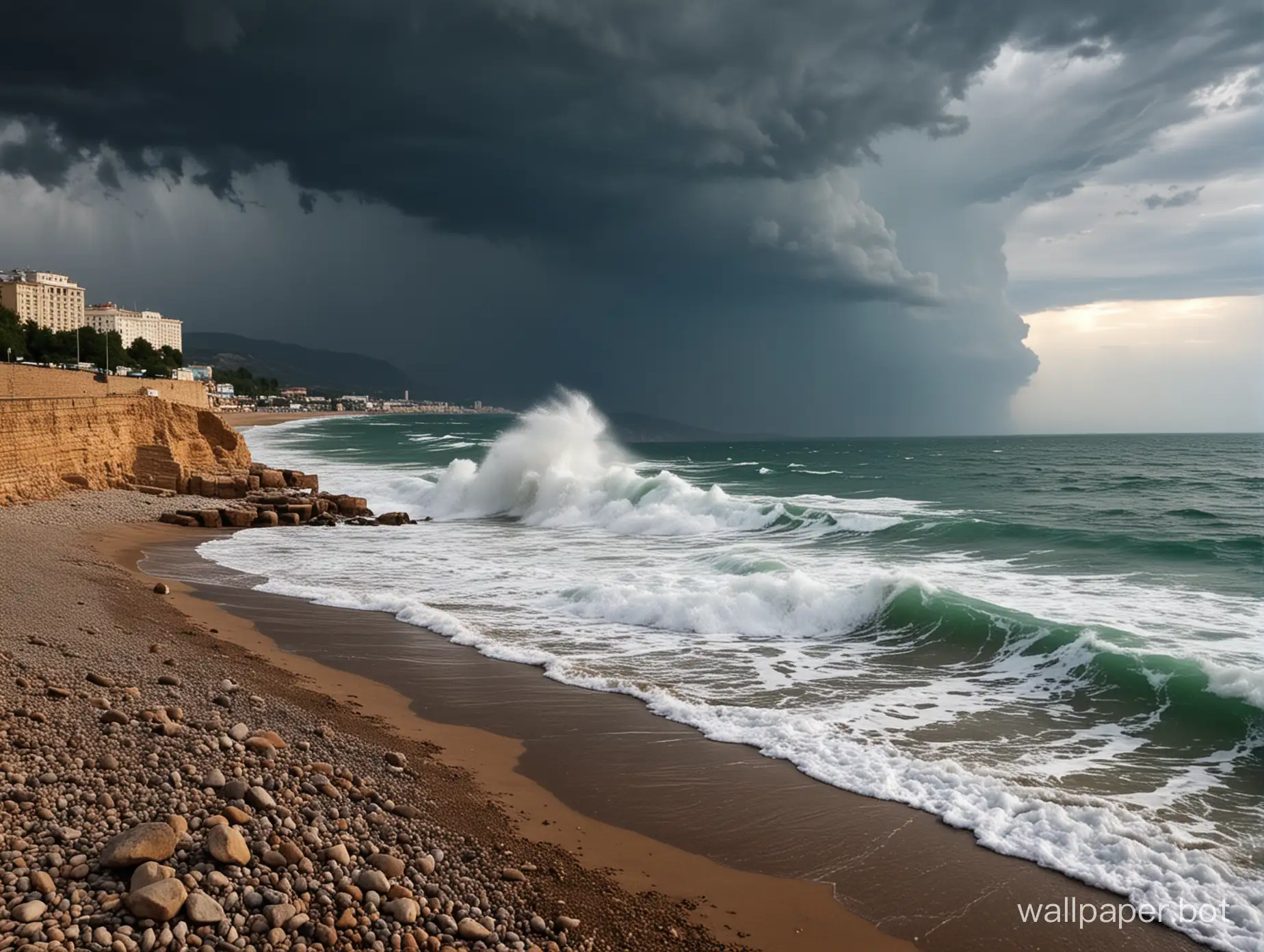 Crimea, seaside, storm