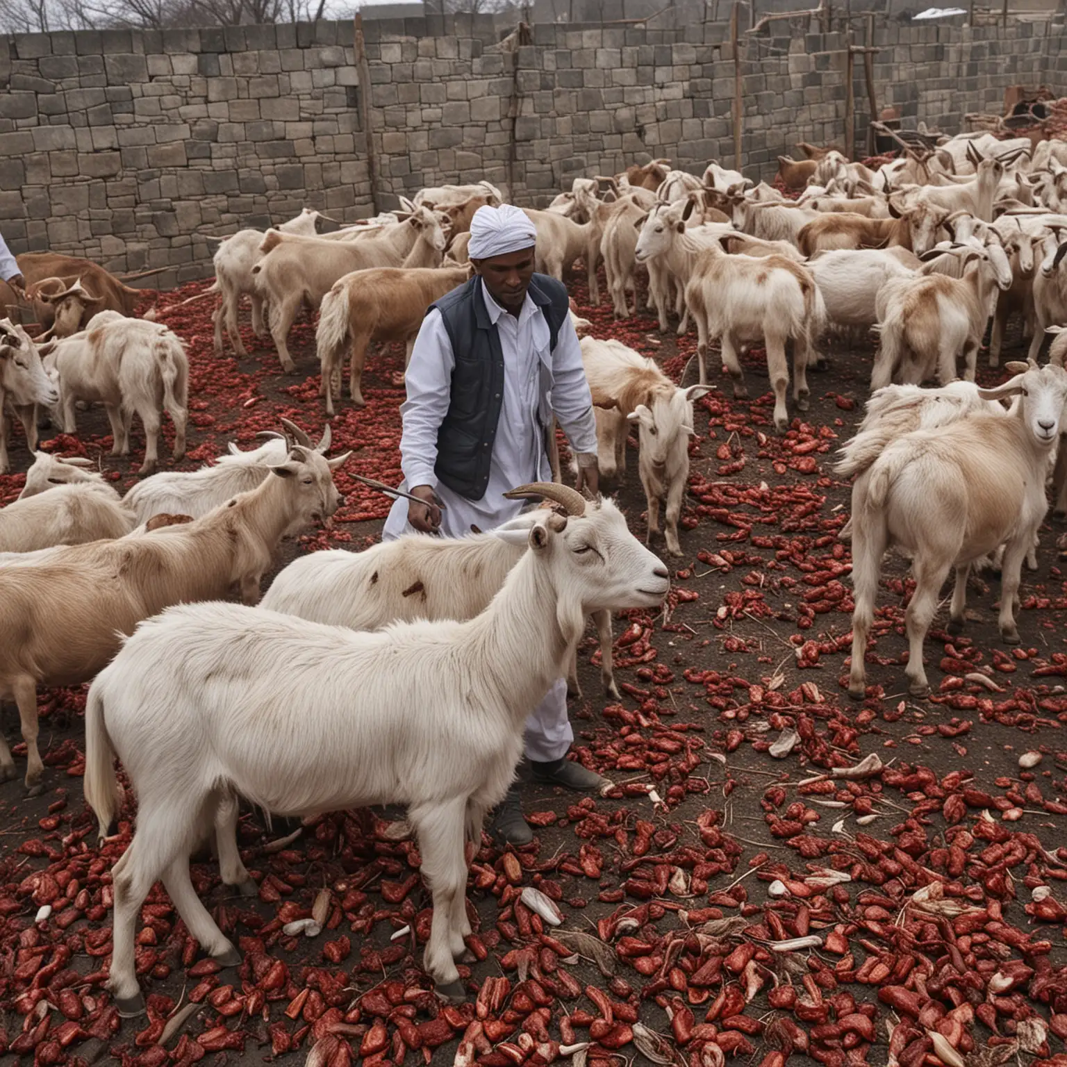 photos of goat slaughter