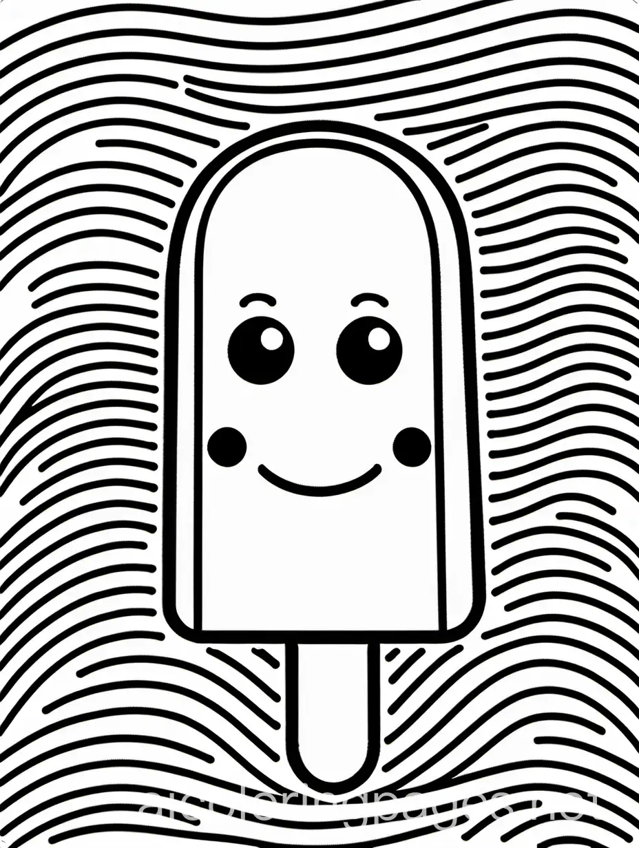 Popsicle , Coloring Page, black and white, line art, white background, Simplicity, Ample White Space. The background of the coloring page is plain white to make it easy for young children to color within the lines. The outlines of all the subjects are easy to distinguish, making it simple for kids to color without too much difficulty, Coloring Page, black and white, line art, white background, Simplicity, Ample White Space. The background of the coloring page is plain white to make it easy for young children to color within the lines. The outlines of all the subjects are easy to distinguish, making it simple for kids to color without too much difficulty