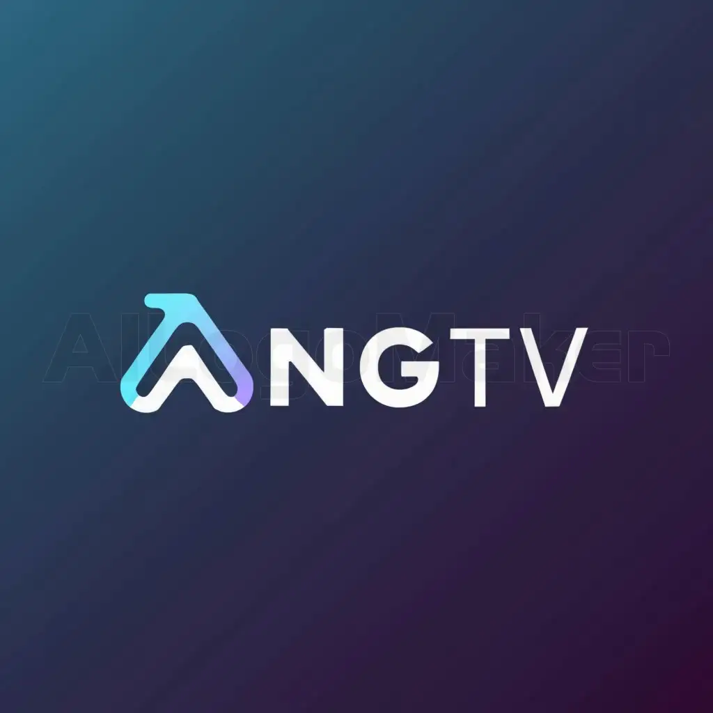 LOGO-Design-For-AngTV-Modern-Text-with-Television-Symbol-on-Clear-Background