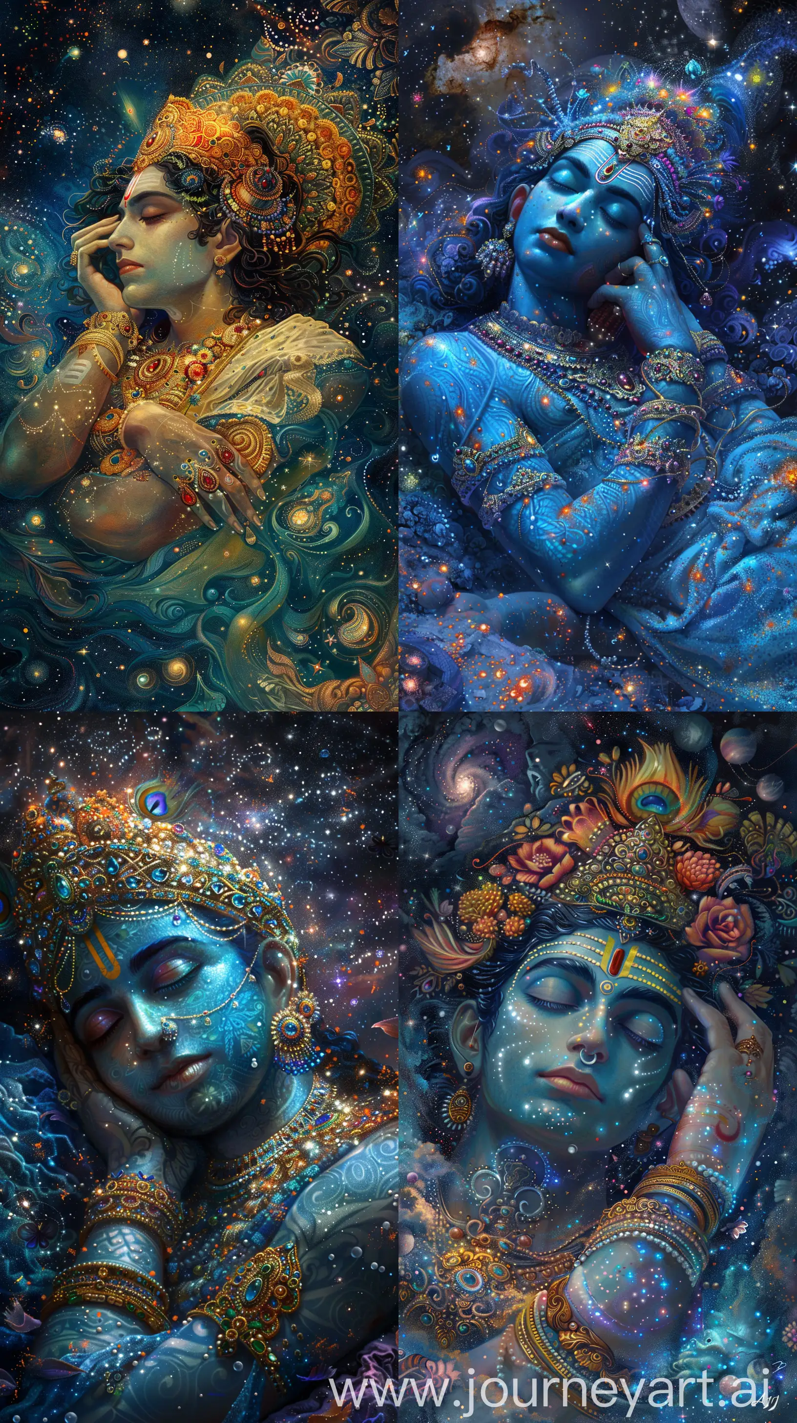 Majestic-Lord-Vishnu-Sleeping-in-the-Cosmic-Ocean-Fantasy-Illustration