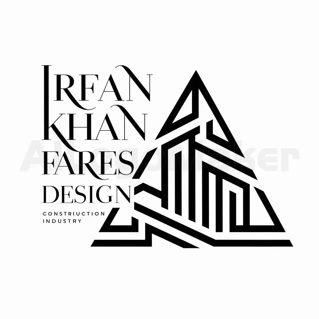 LOGO-Design-for-Irfan-Khan-Fares-Design-Architectural-Elegance-with-Pyramid-and-Building-Motif