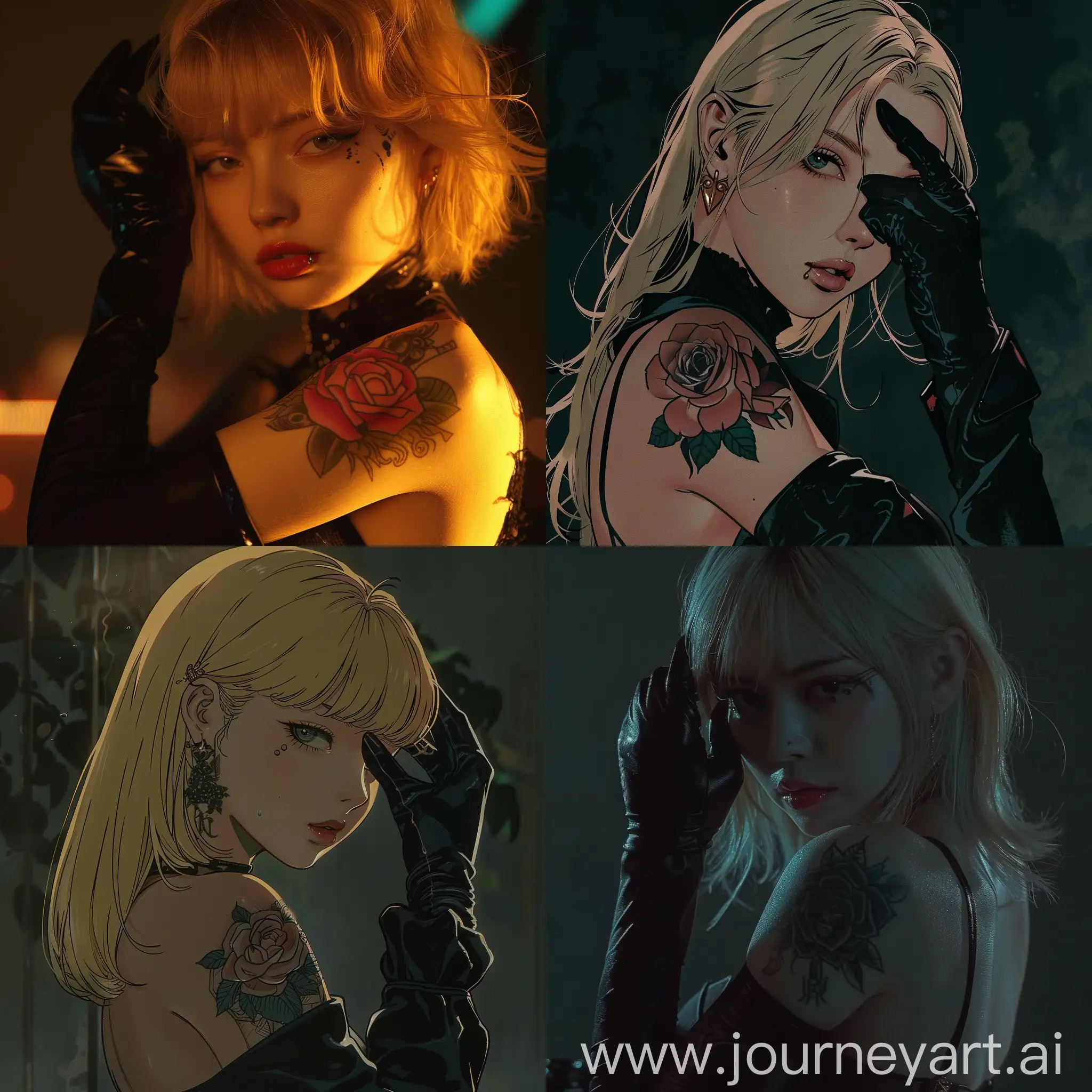 Blonde-Girl-with-Tattoo-Retro-90s-Anime-Style