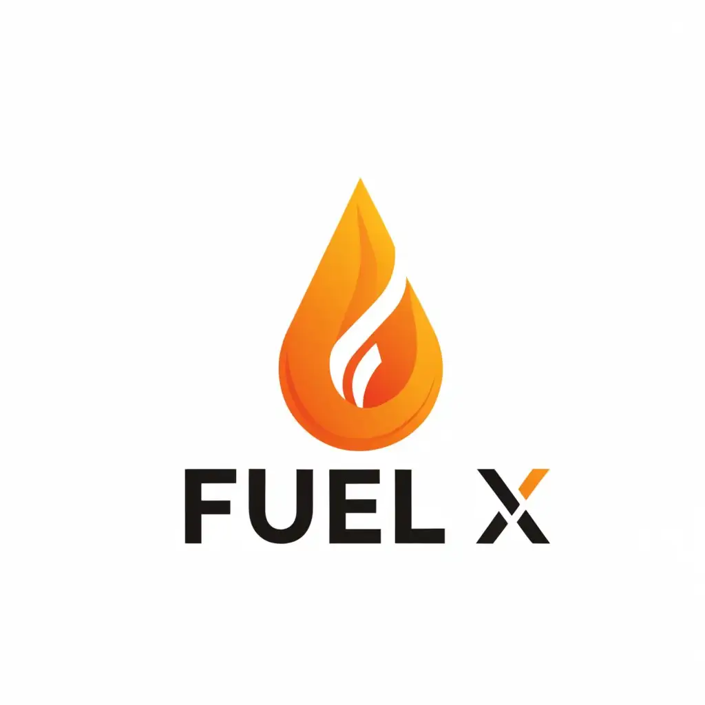 a logo design,with the text "FuelX", main symbol:oil & gas,Minimalistic,clear background