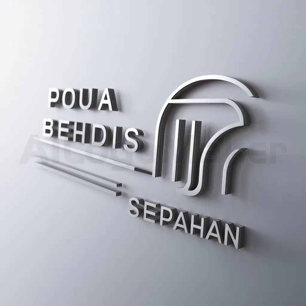 a logo design,with the text "Pouya Behdis Sepahan", main symbol:Public service company,Minimalistic,clear background