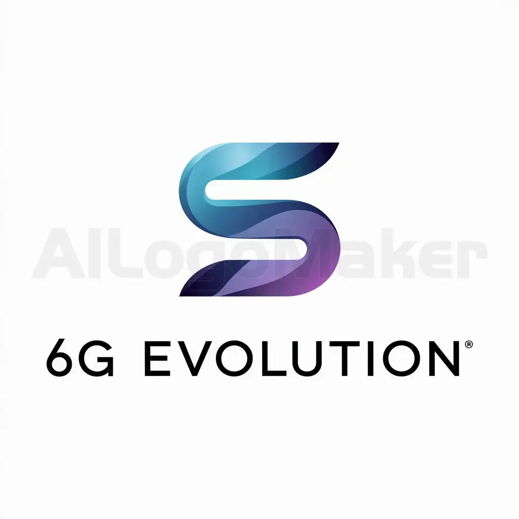 a logo design,with the text "6G evolution", main symbol:S,Moderate,clear background