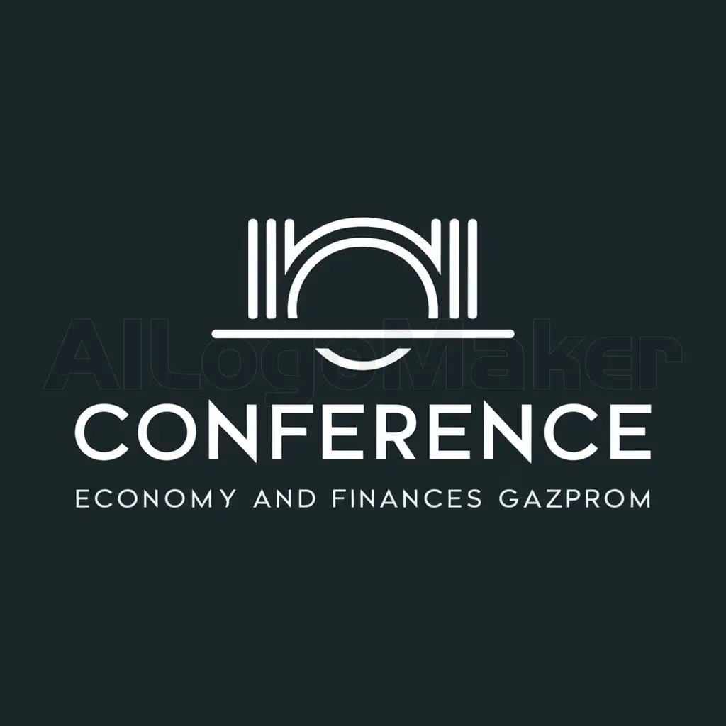 a logo design,with the text "Conference Economy and finances Gazprom", main symbol:Conference,Minimalistic,be used in Others industry,clear background