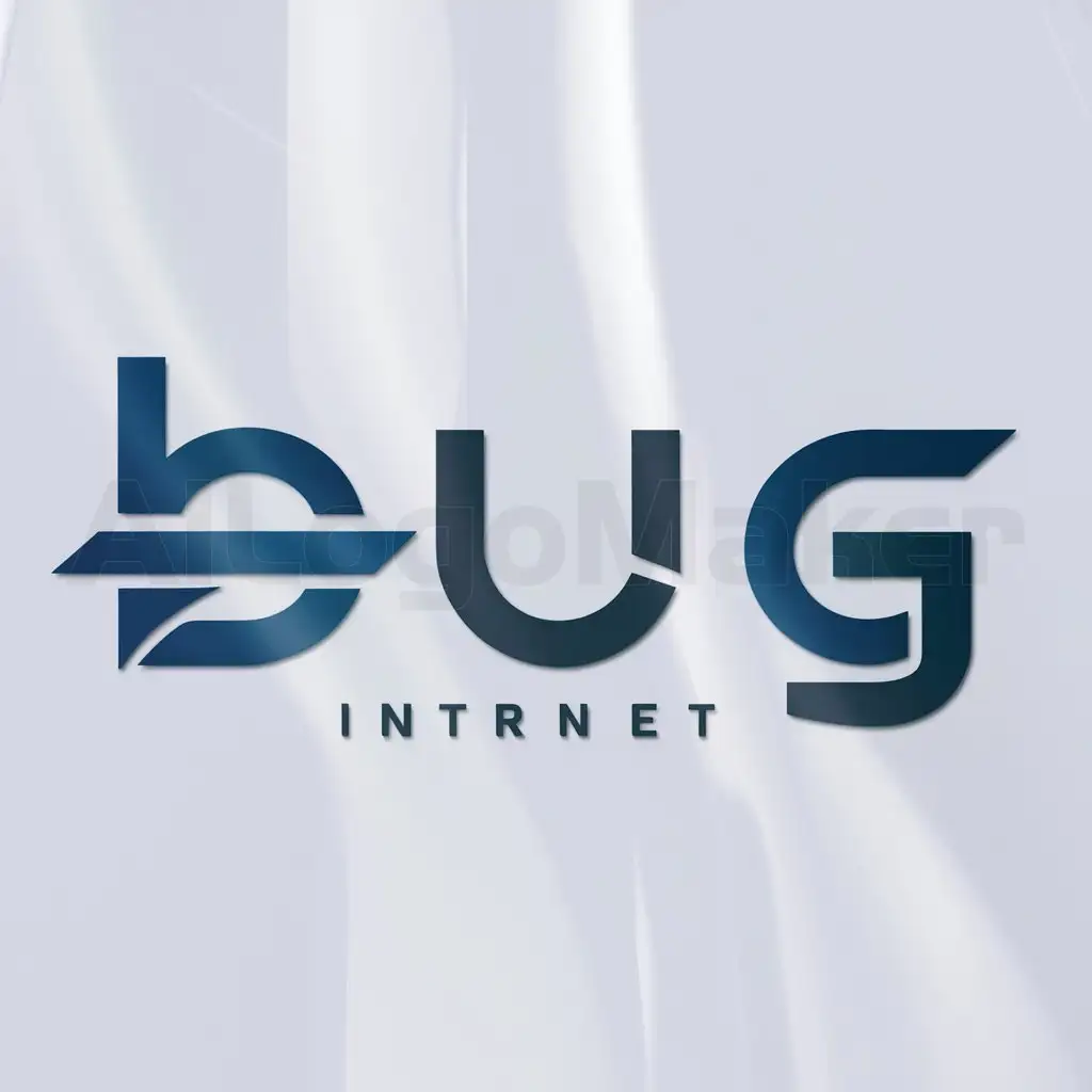 a logo design,with the text "BUG", main symbol:B,Moderate,be used in Internet industry,clear background