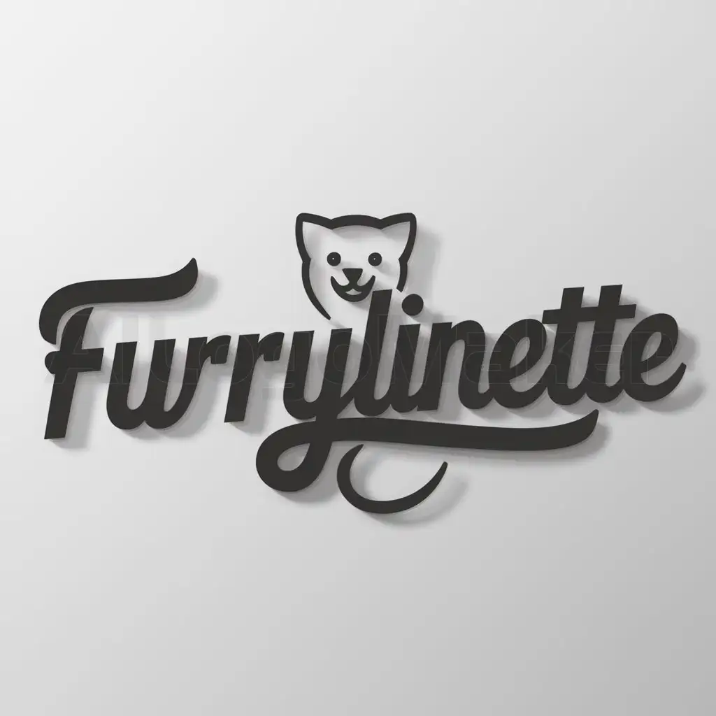 a logo design,with the text "FurryLinette", main symbol:furry,Moderate,be used in Others industry,clear background