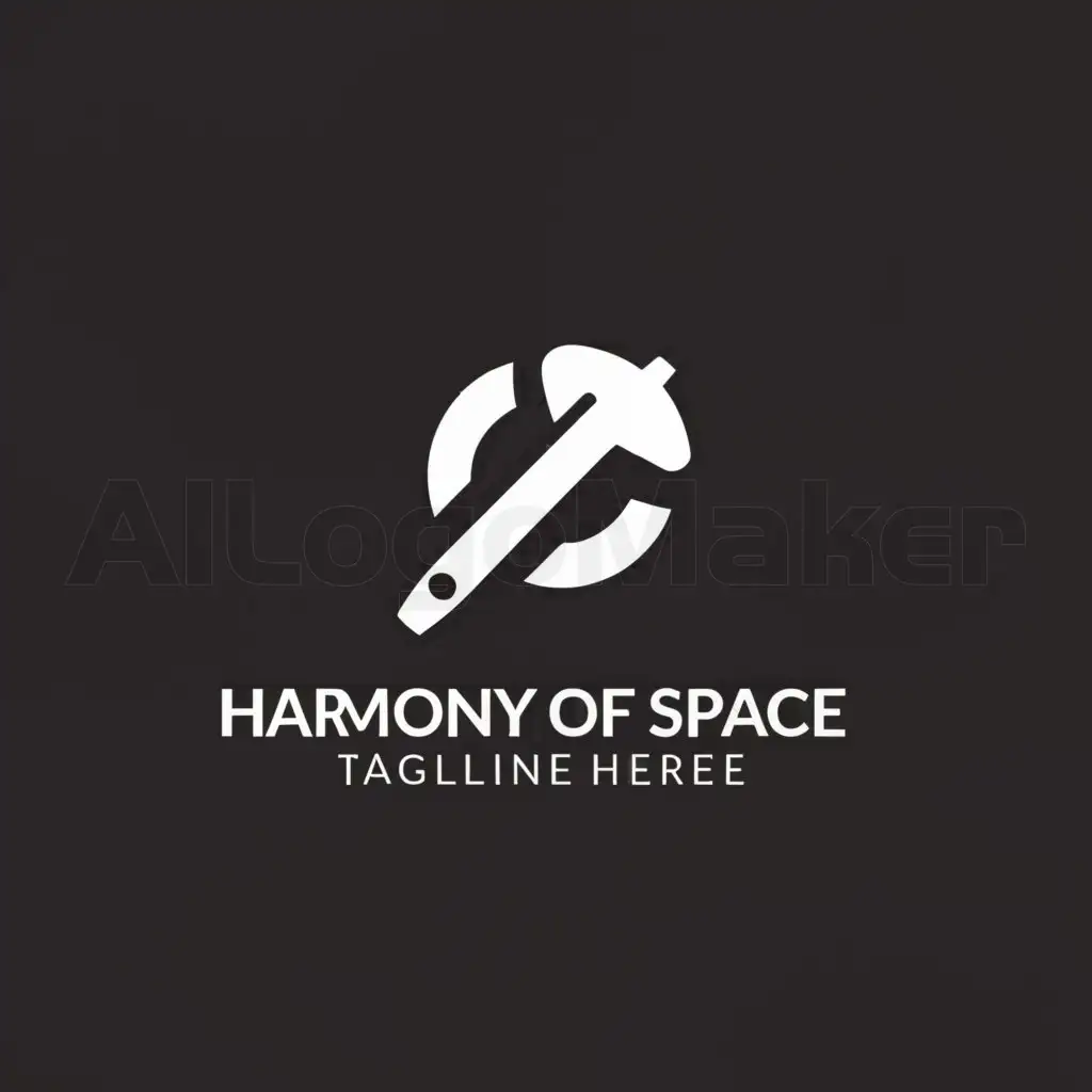a logo design,with the text "Harmony of space", main symbol:Wrench,Moderate,be used in Construction industry,clear background
