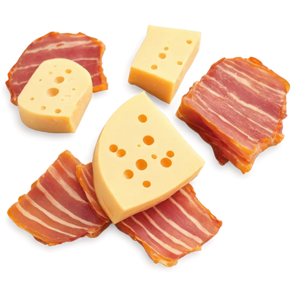 Vibrant-Bacon-Slices-and-Cheese-Cubes-PNG-A-Savory-Visual-Delight
