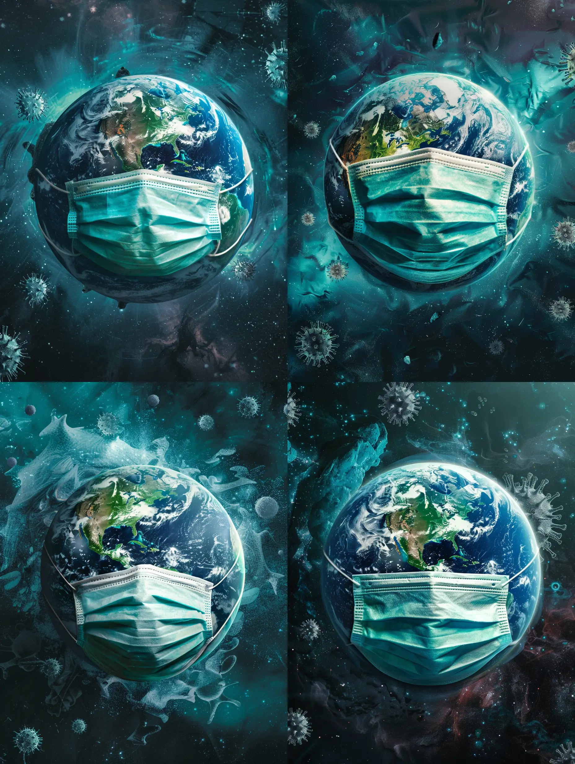Earth-with-Medical-Mask-Surrounded-by-Virus-Attacks