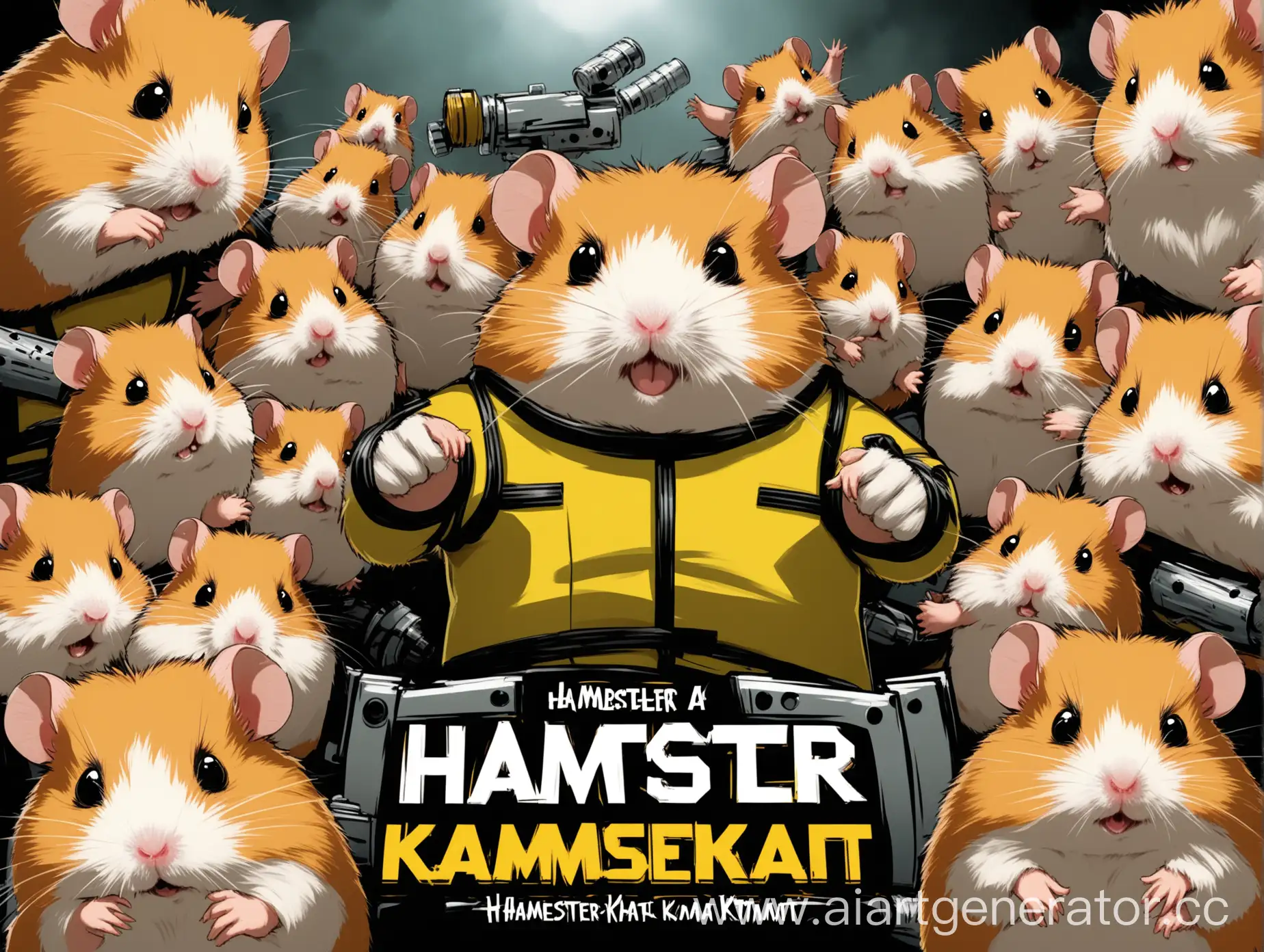 Обложка фильма про зомяка под названием Hamster Kombat