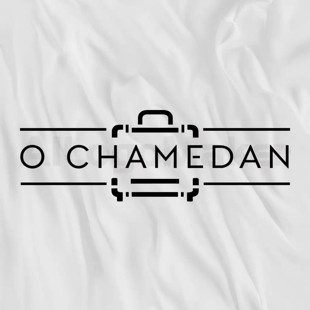 LOGO-Design-For-O-Chamedan-Elegant-Luggage-Symbol-on-Clear-Background