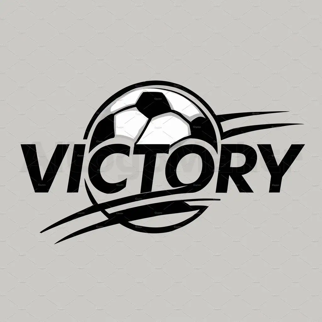 LOGO-Design-For-Victory-Soccerball-Theme-with-Clear-Background
