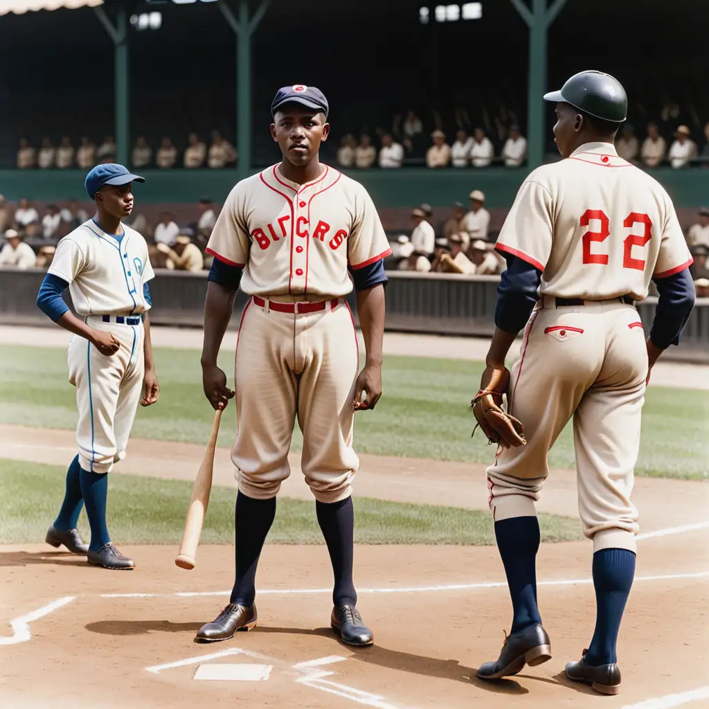 1931 AfricanAmerican Baseball Game Vintage Sports Action