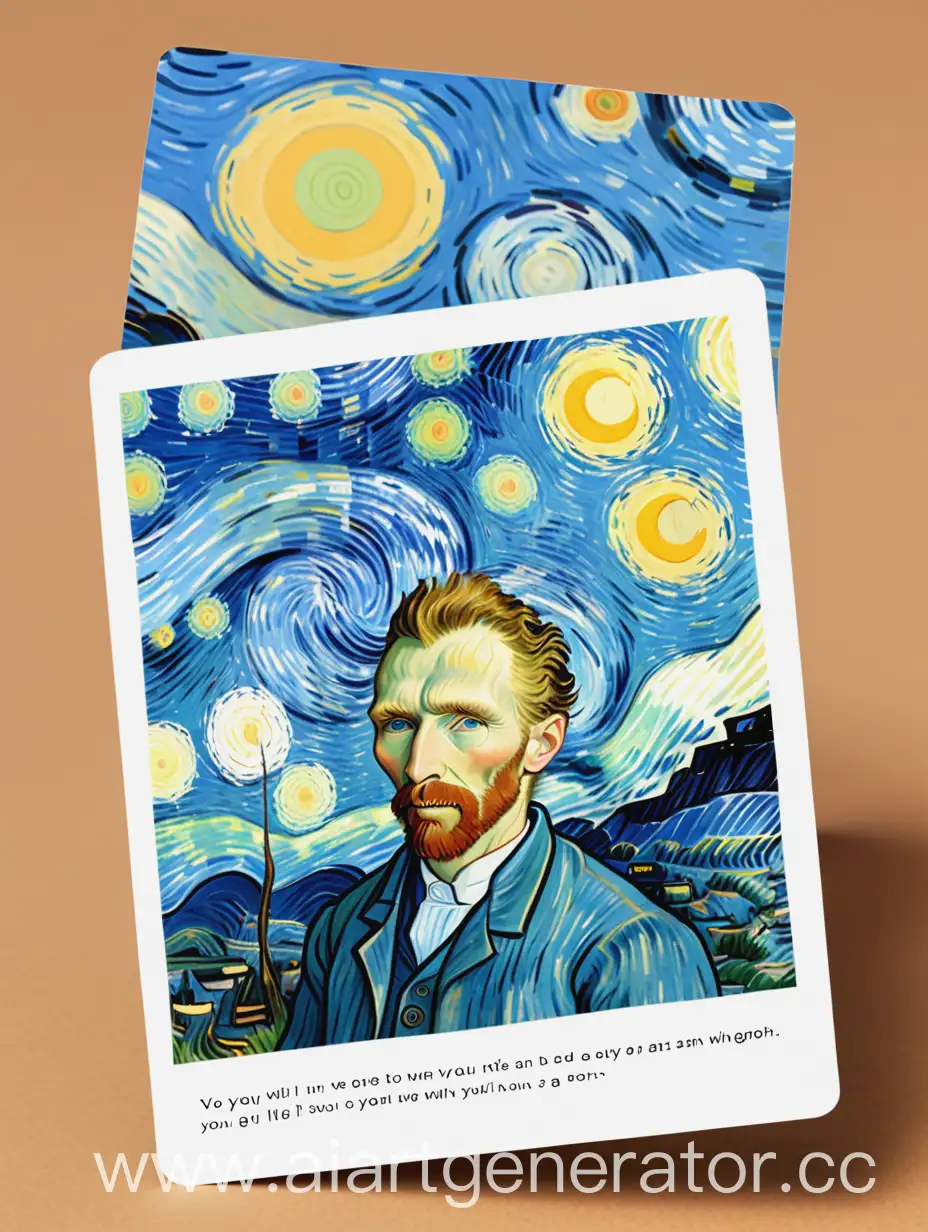 Colorful-Van-Gogh-Art-Affirmation-Cards-for-A6-Size
