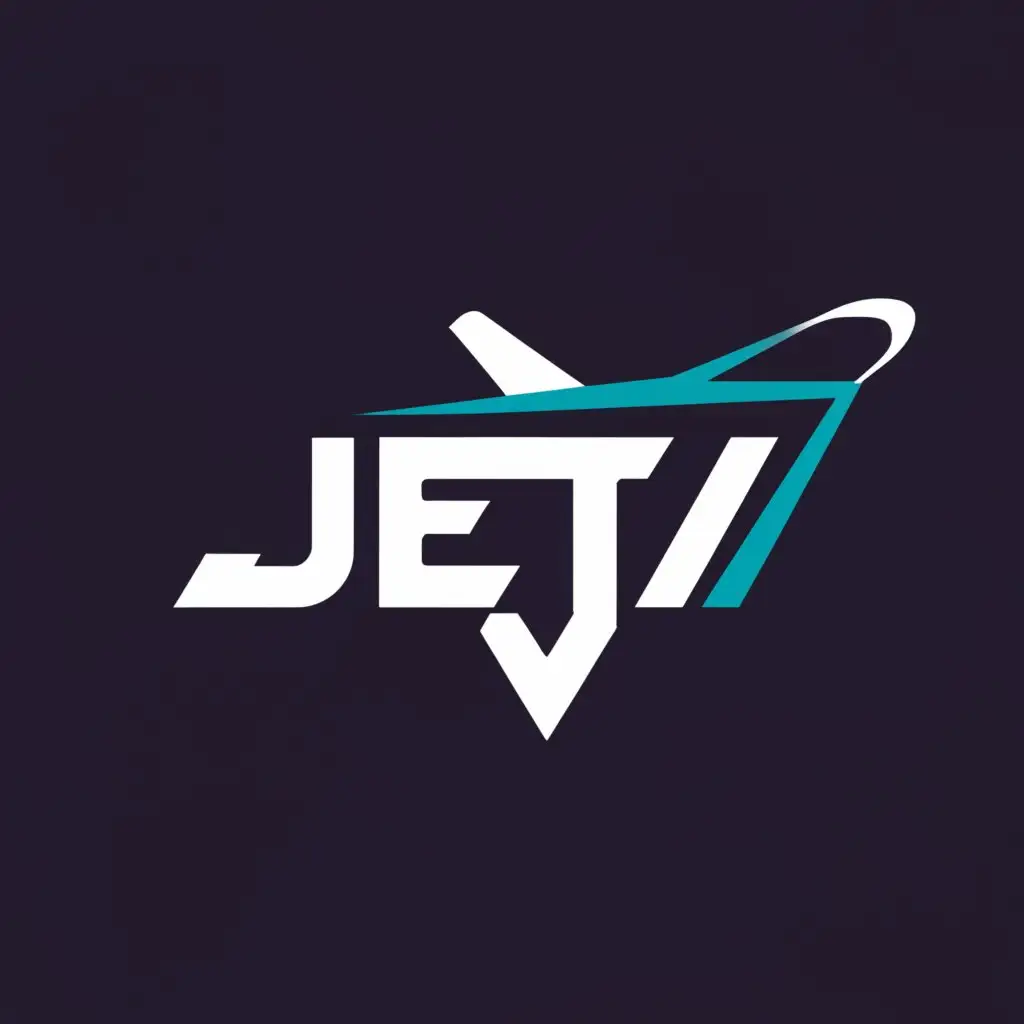 a logo design,with the text "JETv1", main symbol:Jet,Moderate,be used in Internet industry,clear background