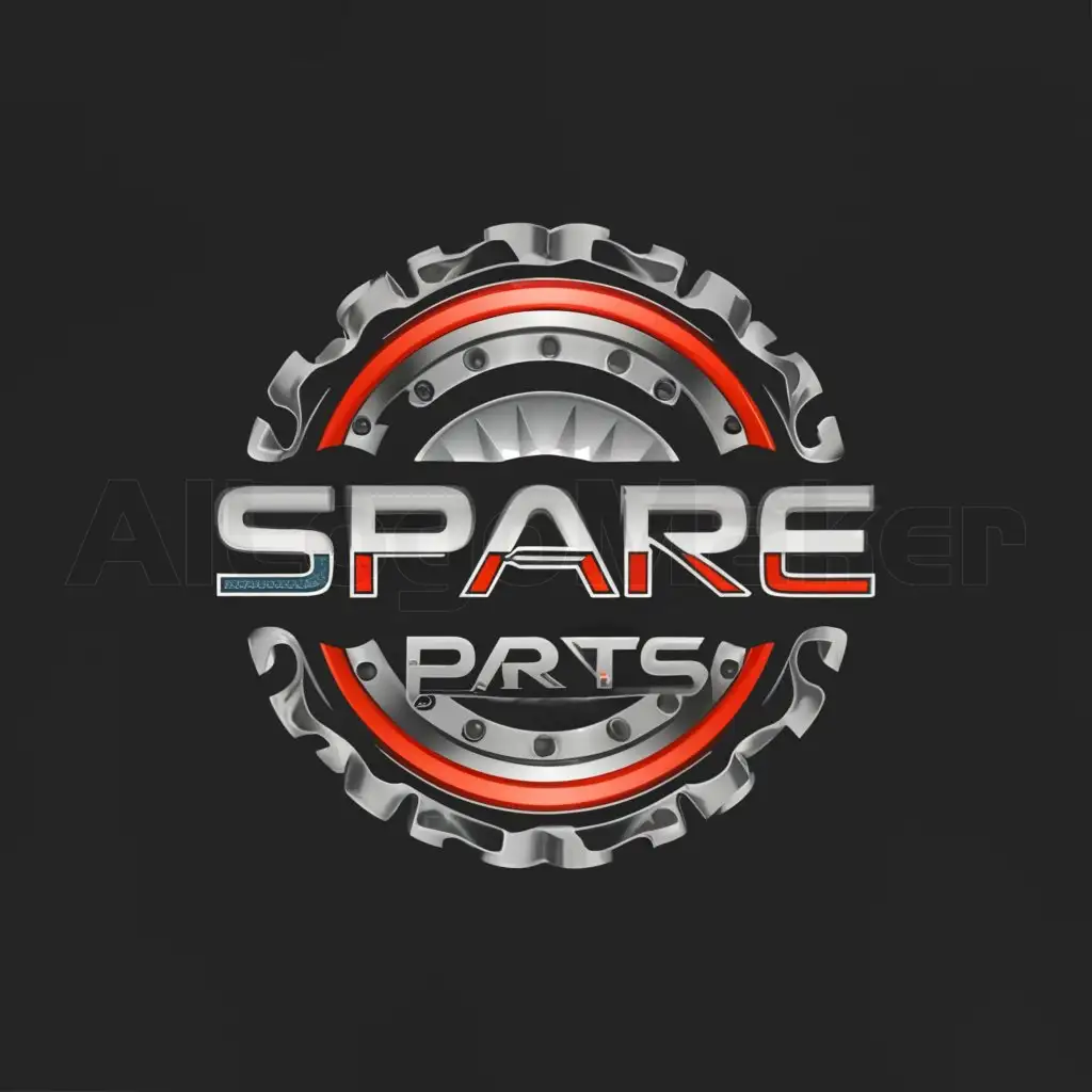LOGO-Design-for-Spare-Parts-Dynamic-Auto-Emblem-on-Clear-Background