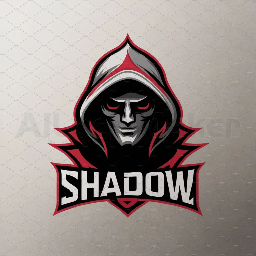 LOGO-Design-for-SHADOW-Hooded-Figure-with-Red-Accents-on-a-Clear-Background