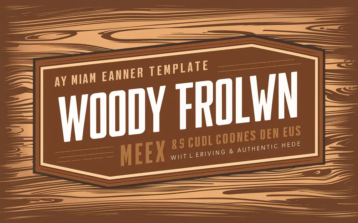 ad banner template in color woody brown