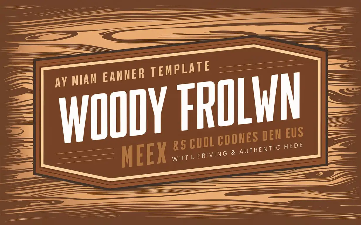 ad banner template in 
color woody brown