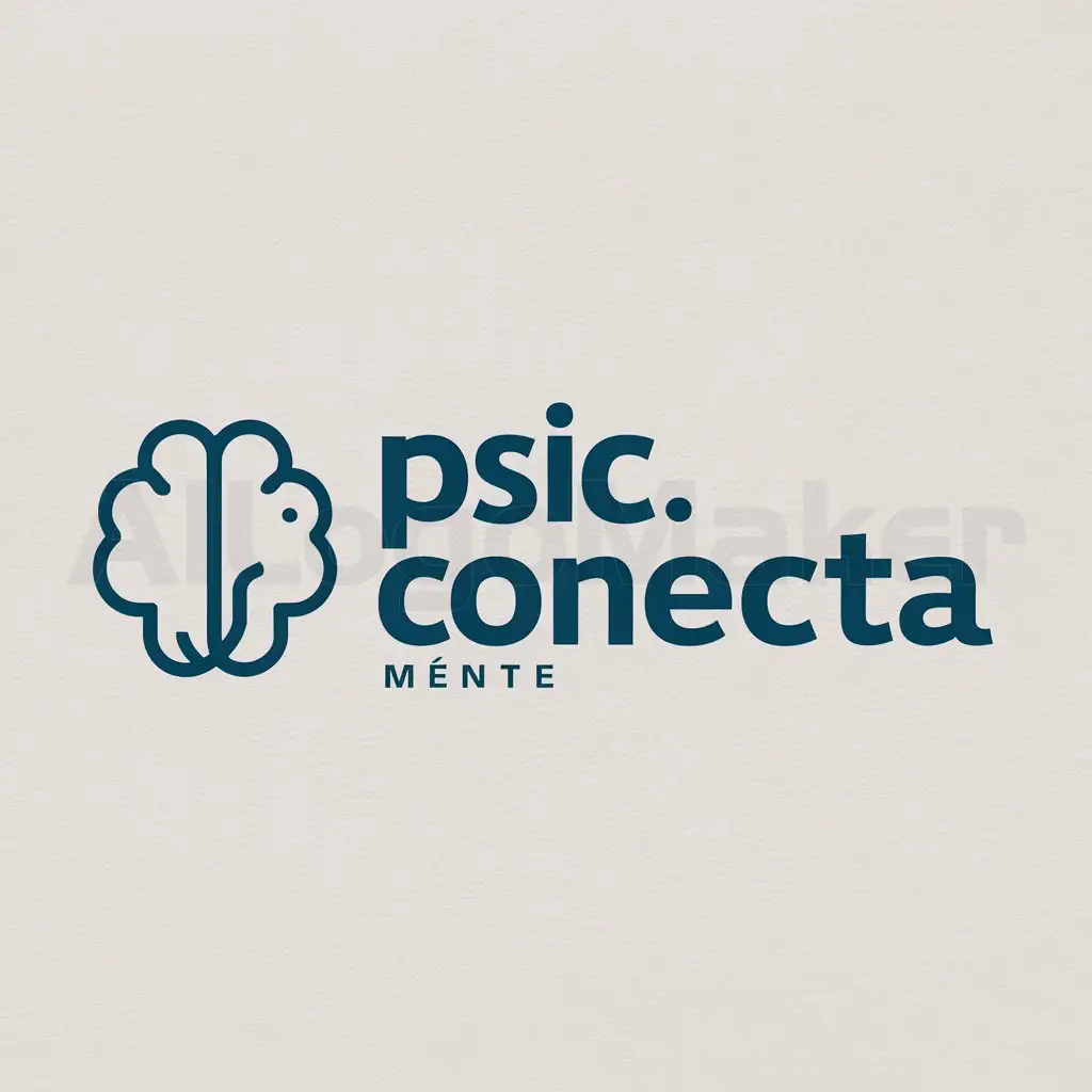 a logo design,with the text "psic.conecta", main symbol:mente,Moderate,be used in Education industry,clear background