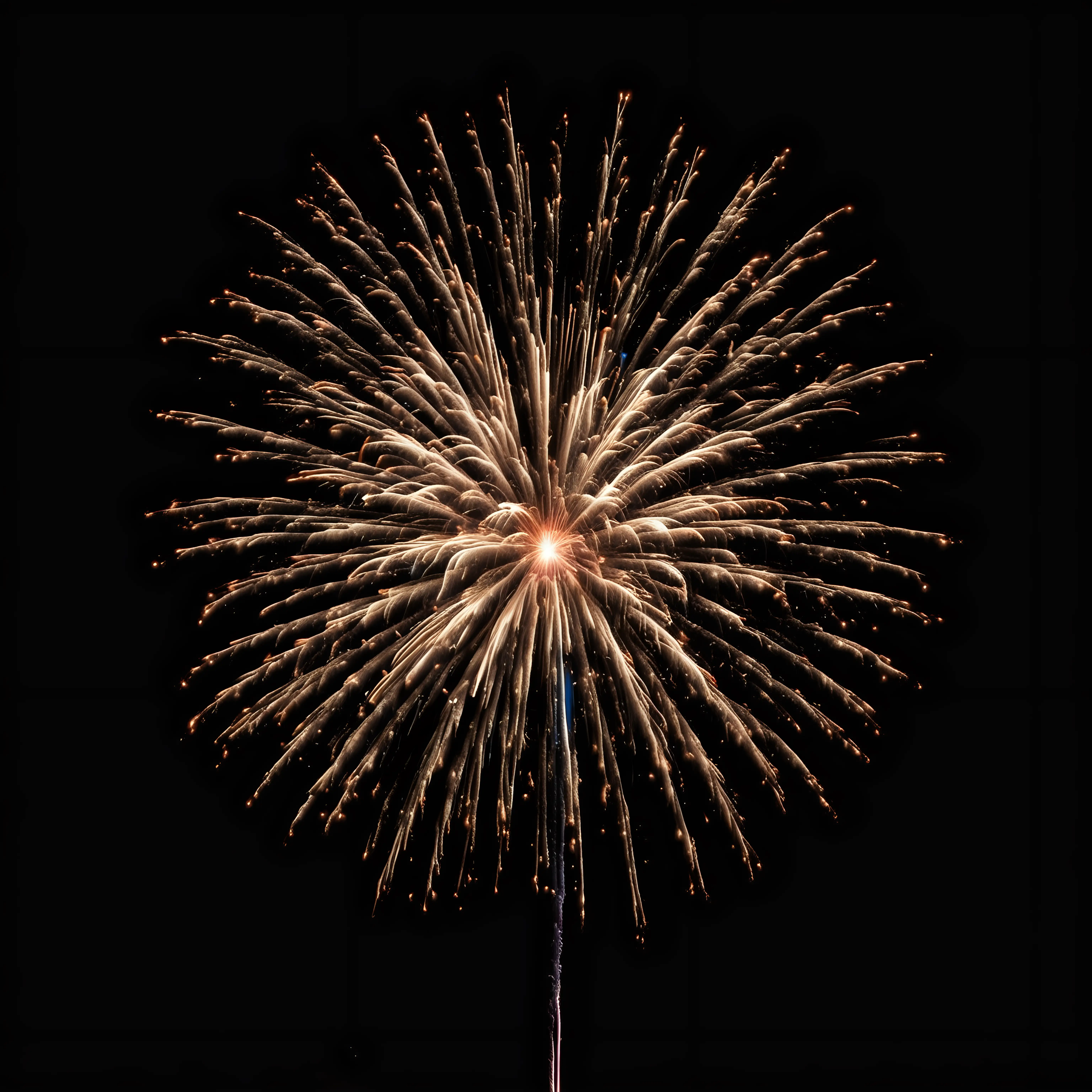Vibrant Fireworks Display Against a Dramatic Black Sky