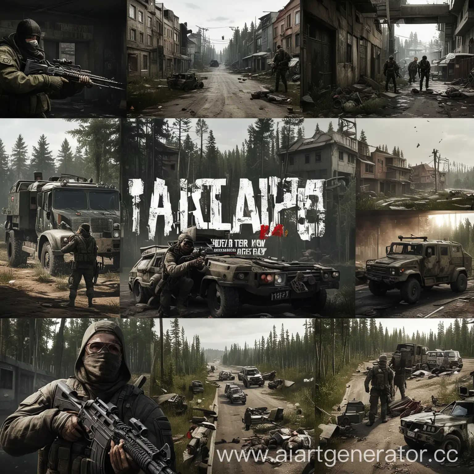 Urban-Exploration-in-a-PostApocalyptic-Setting-Collage-DayZ-and-Escape-from-Tarkov-Inspired-Scene