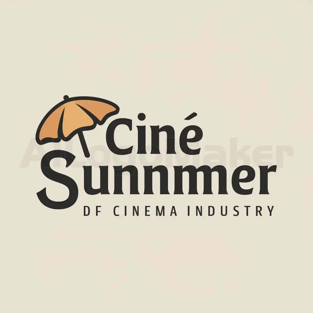 a logo design,with the text "CinéSummer", main symbol:plage,Moderate,be used in cinema industry,clear background