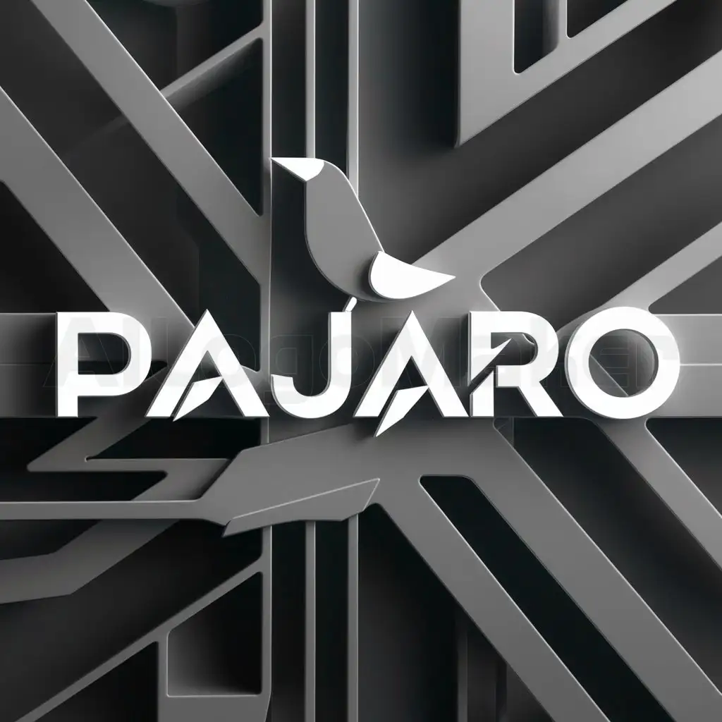 a logo design,with the text "PAJARO", main symbol:TIPOGRAFIA BASICA MODERNA,complex,clear background