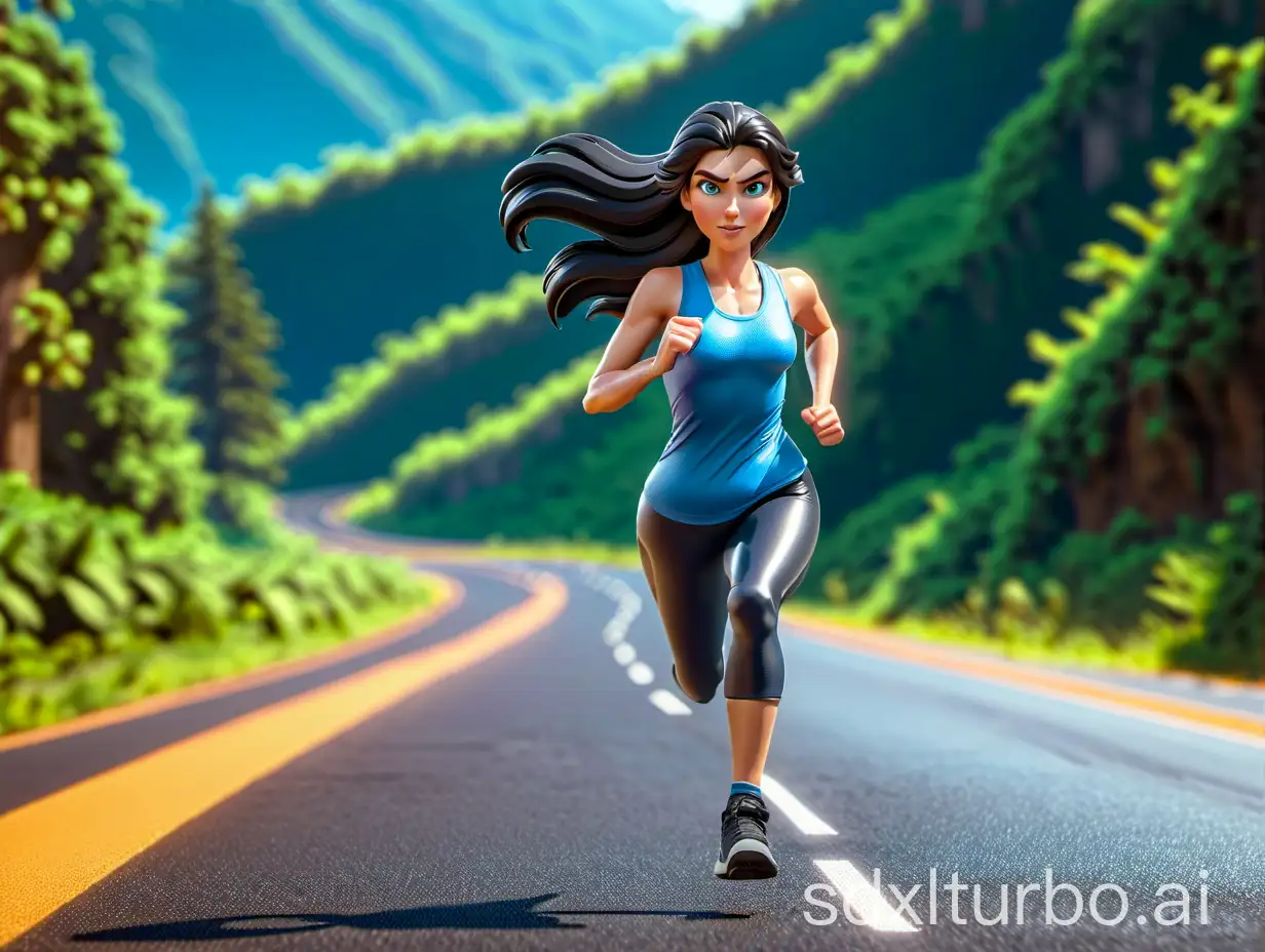 An amazing dynamic 3D photorealistic cartoon close up wide shot of a 21 year old Caucasian woman running in black sneakers, she has long parted black hair and blue eyes, there is also a Southern Cassowary is racing against her as they venture down the road, we see their determined faces in deep focus, gel lighting,  complex, spectral rendering, inspired by Hiroaki Samura, visually rich, Australia, stunning, 999 centillion resolution, 9999k, accurate color grading, sub-pixel detail, highest quality, Octane 10 render, seamless transitions, HDR, ray traced, bump mapping, depth of field, ARRI ALEXA Mini LF, ARRI Signature Prime 99999999999999999999999999999999999999999999999999999999999999999999999999999999999999999999999999999999999999999999999999999999999999999999999999999999999999999999999999999999999999999999999999999999999999999999999999999999999999999999999999999999999999999999999999999999999999999999999999999999999999999999999999999999999999999999999999999999999999mm, f/1.8-2L, ar 1:1, illustration, cinematic, 3d render, painting, anime