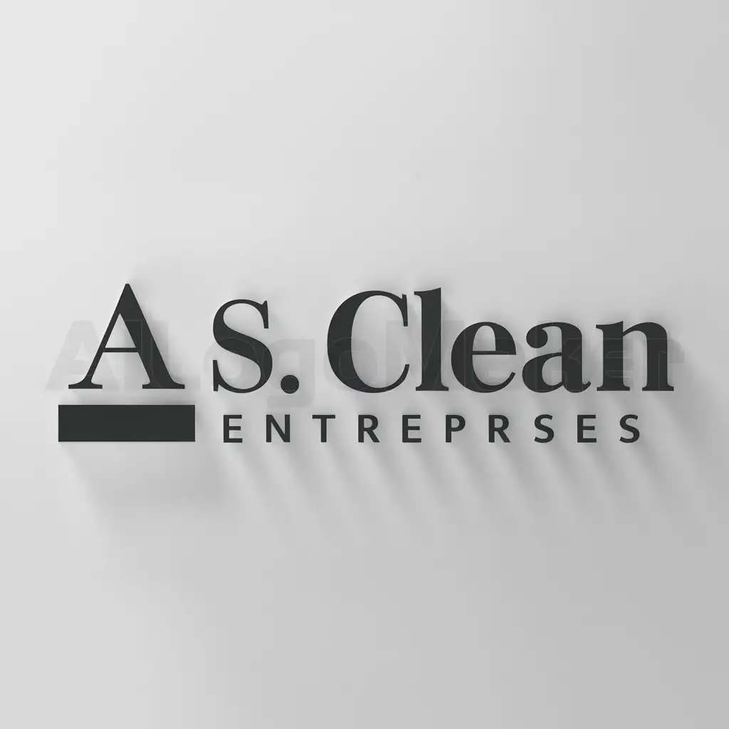 a logo design,with the text "As Clean Entreprises", main symbol:clean,Moderate,be used in Others industry,clear background