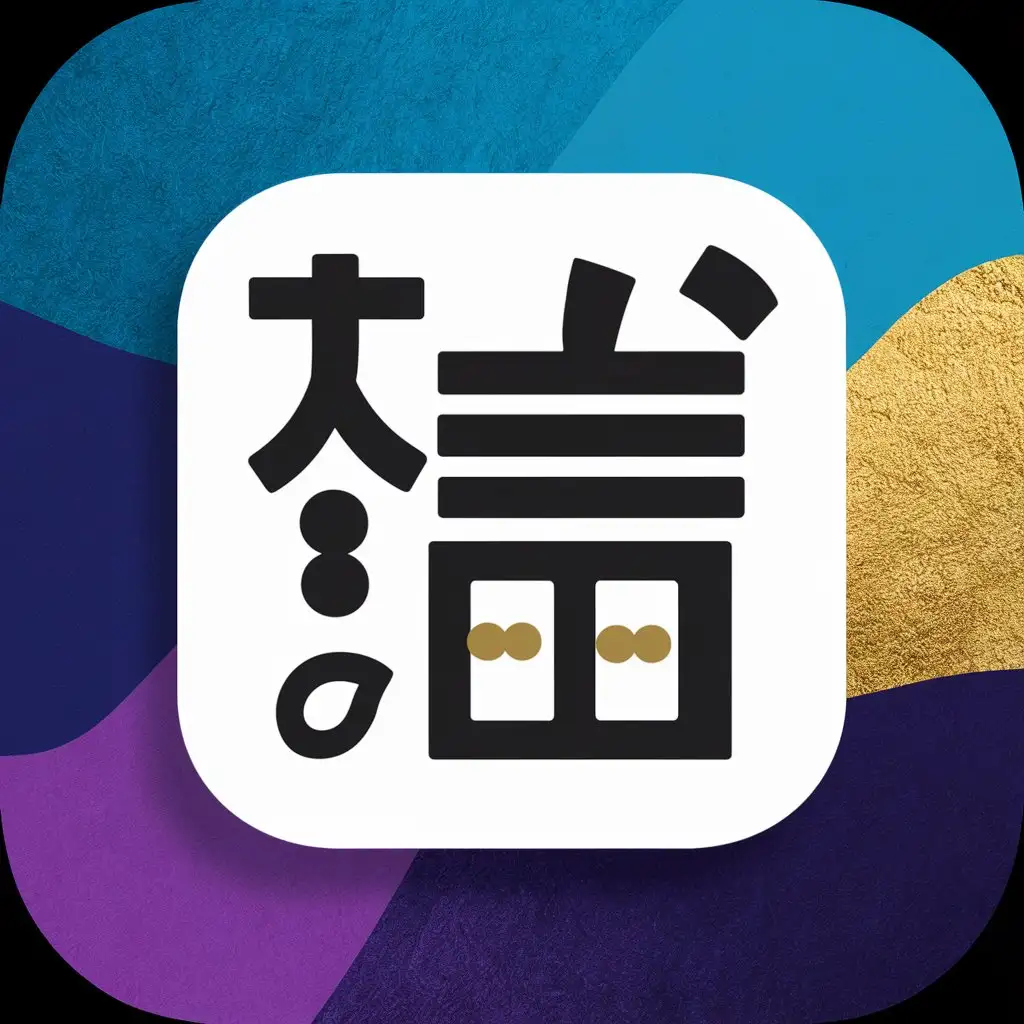 Придумай значок для мобильного приложения "KanjiMemorized", где приложение поможет запомнить иероглифы с помощью декомпозиции.