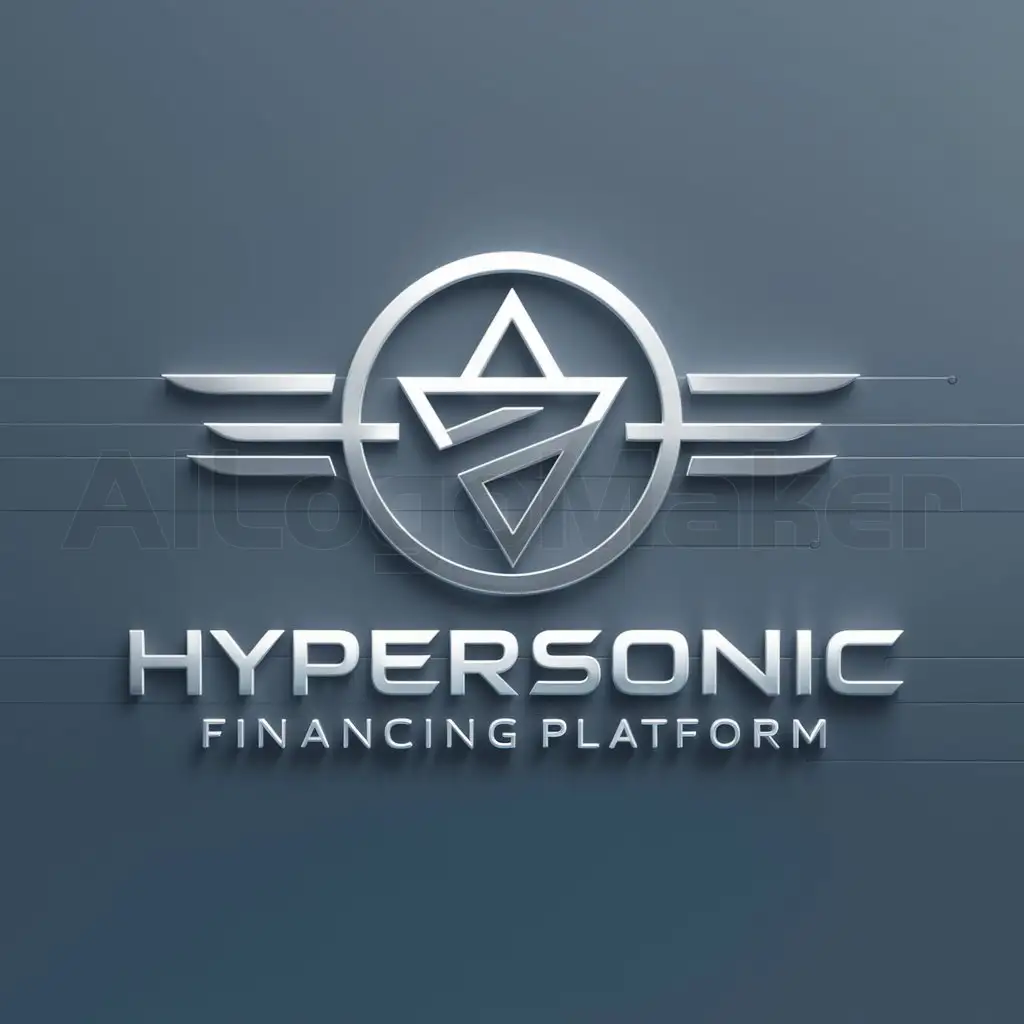 a logo design,with the text "Hypersonic Financing Platform", main symbol:Circle, triangle, like Tesla, like Cupra,Moderate,clear background