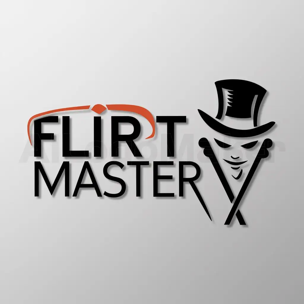 a logo design,with the text "Flirt Master", main symbol:Master Flirta,Moderate,clear background