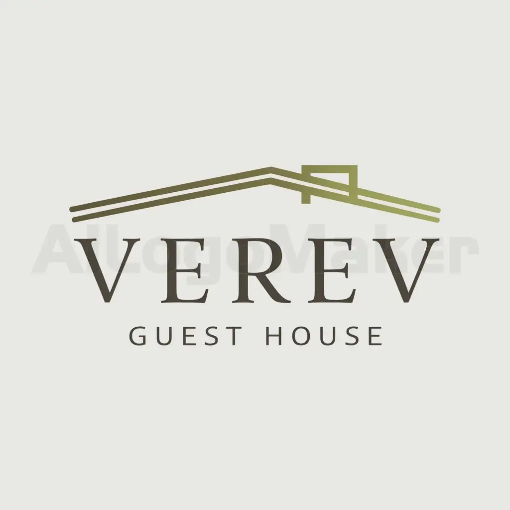 a logo design,with the text "Verev Guest House", main symbol:house,Moderate,be used in Guest House industry,clear background