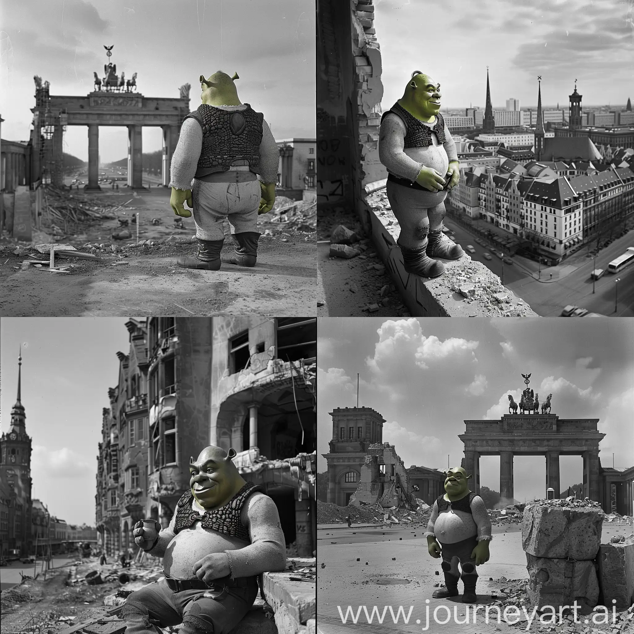 Shrek stay  in Berlin in 1945 