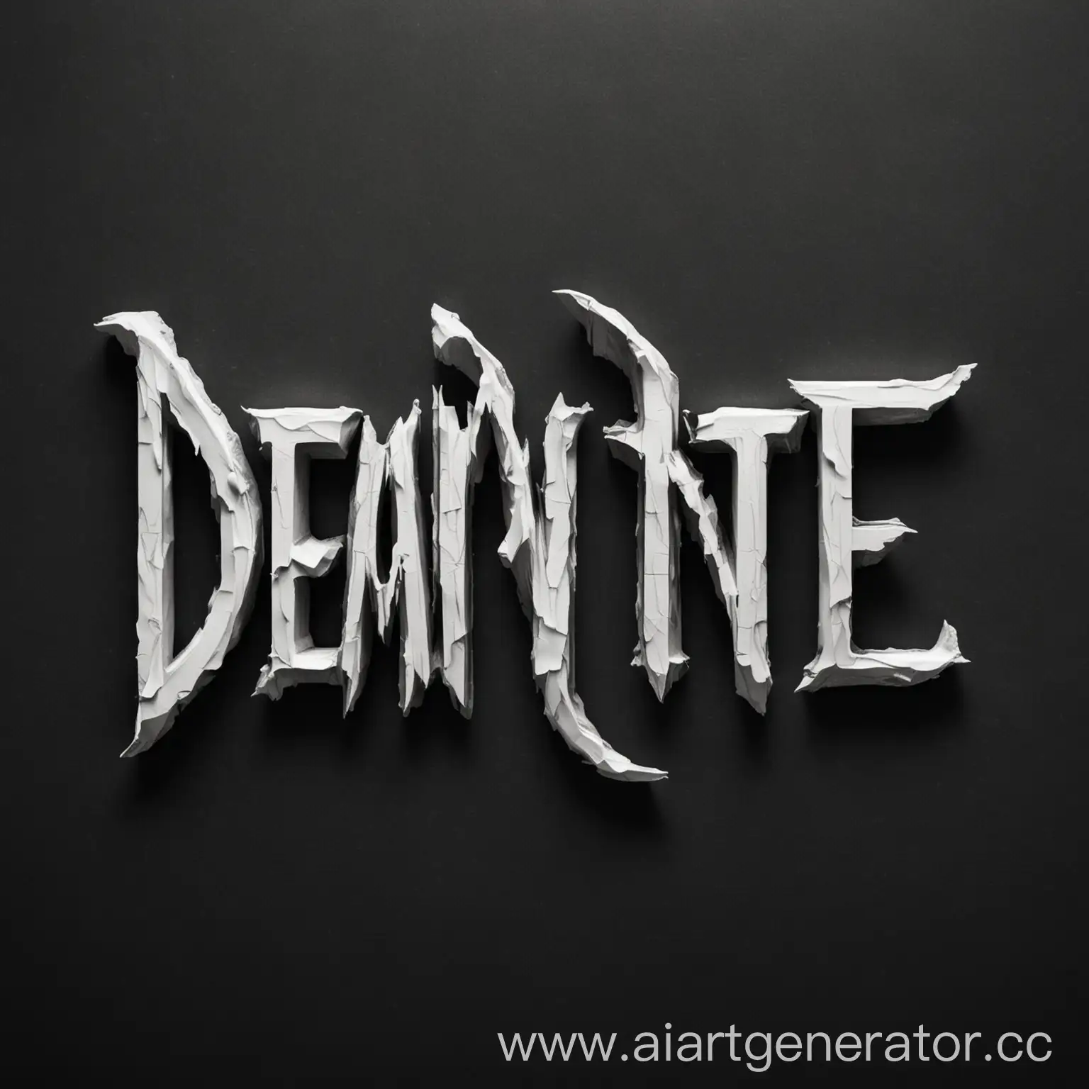 Напиши на черном фоне надпись DeMonte белого цвета и прописными буквами
