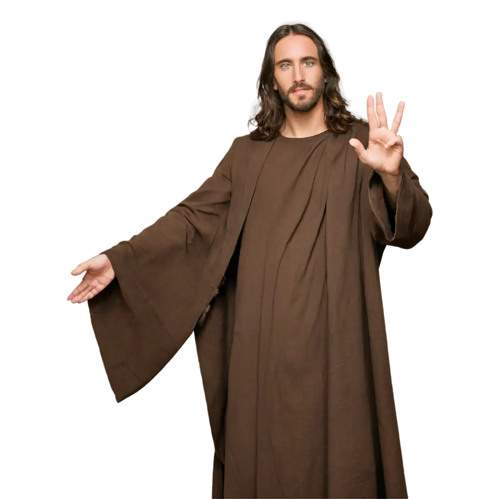 Beautiful-Jesus-Christ-in-Brown-Cloth-PNG-Enhancing-Spiritual-Visuals
