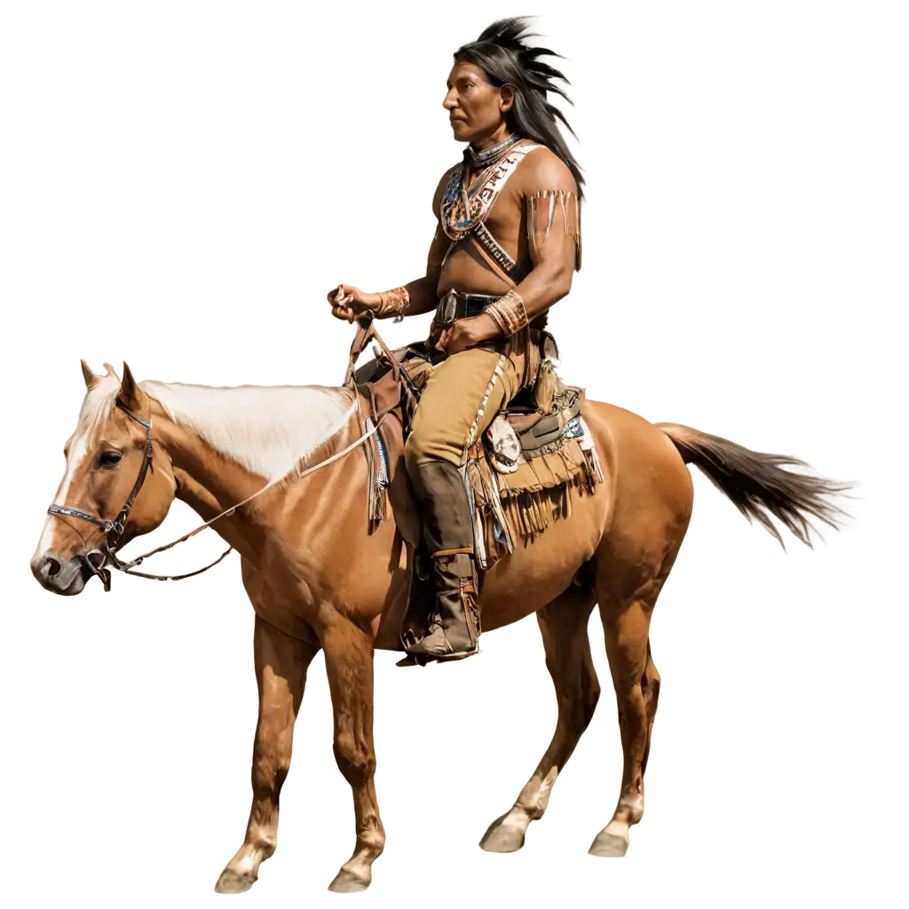 HighQuality-PNG-Image-of-Sioux-Indian-Riding-Horseback-Perfect-for-Websites-Presentations-and-More